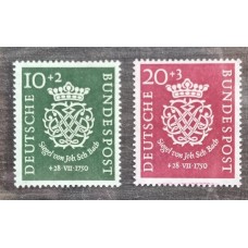 ALEMANIA OCCIDENTAL 1950 Yv 7/8 SERIE COMPLETA DE ESTAMPILLAS NUEVAS MINT !!! MUSICA RARA 180 EUROS 
